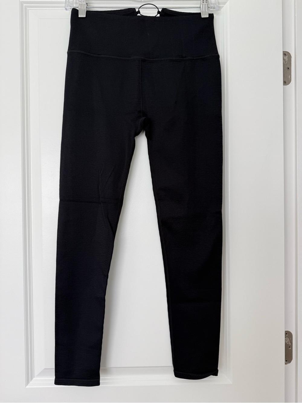 Fabletics Black High-Rise Ribbed Leggings